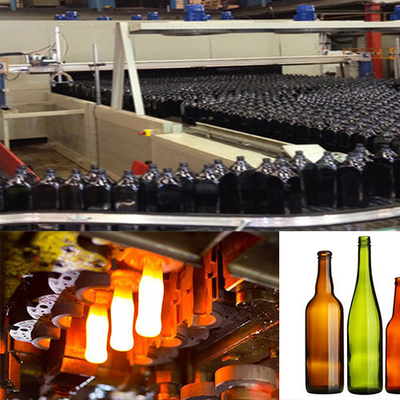 kaufen Neueste Design-Glasflaschen-Produktionslinie Bernstein-Grün Klarbehälter Glas online manufacture